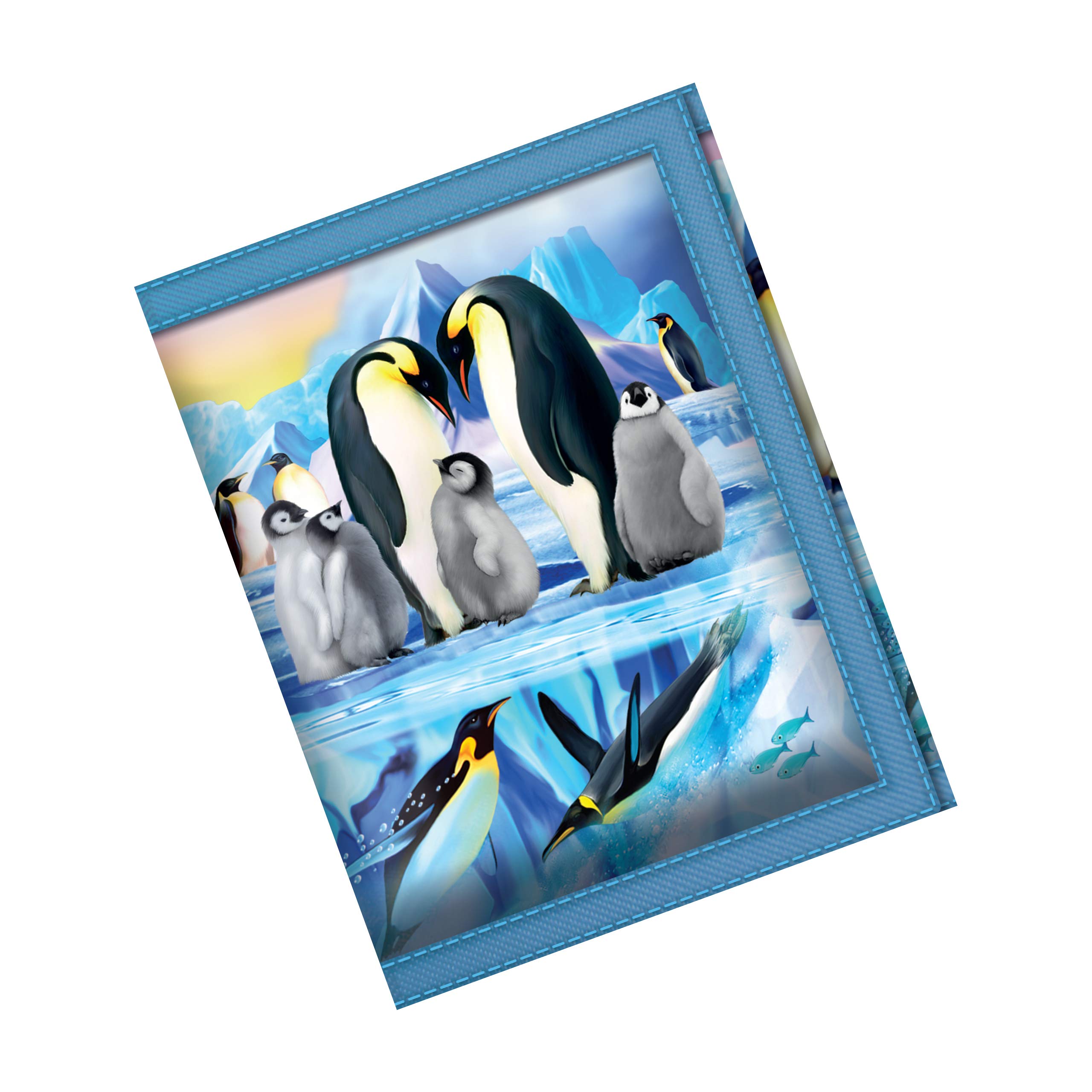 3D LiveLife Wallets - Penguin Plunge from Deluxebase. Cool Lenticular Penguin Trifold Wallet with Zipper, Coin Pocket, Keyring and Card Holder. Animal Themed Small Gifts for Men and Women.