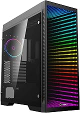 GameMax Abyss ARGB E-ATX PC Gaming Case Black Tempered Glass Infinity Mirror view 1