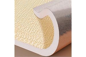 Insulation Thermal Wallpaper, Peel and Stick Wall Sticker 9mm Extra Thick, 3D Linen Waterproof Moisture-Proof Soundproof Self