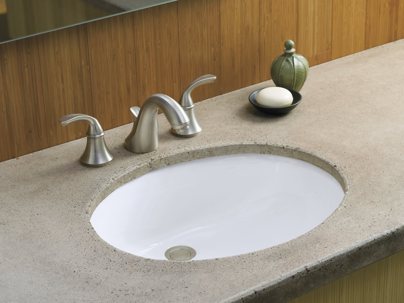 Kohler 2210-0 Vitreous china Wall Mounted Oval Bathroom Sink, 20.875 x 17.875 x 8.25 inches, White