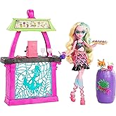Monster High Doll &amp; Playset, Lagoona Blue Scare-adise Island Snack Shack with Food Accessories &amp; Color-Change Drinks