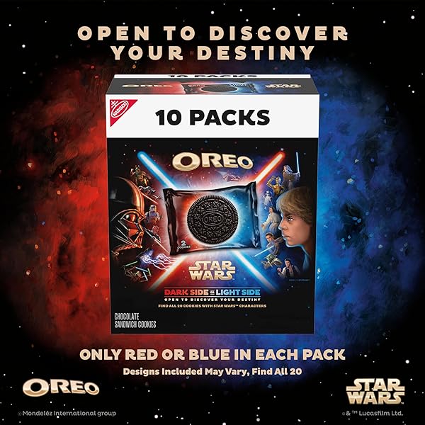 STAR WARS™ OREO COOKIES, SPECIAL EDITION, 10 SNACK PACKS (2 COOKIES PER PACK)
