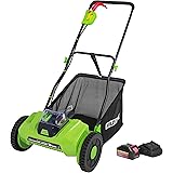 Wild Edge 16-Inch 40V Lithium-Ion Cordless Push Reel Mower, 2.0 AH Battery and Charger Included