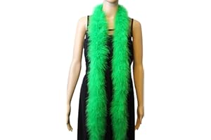 Flydreamfeathers 30 Gram 2 Yard-Long Marabou Feather Boa, Dancing Wedding Crafting Party Dress Up Halloween Decoration