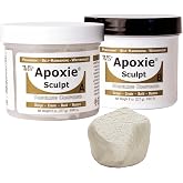 Apoxie Sculpt - 2 Part Modeling Compound (A &amp; B) - 1 Pound, White/Stone White