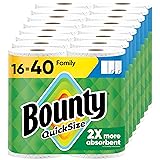Bounty Paper Towels Quick Size, White, 16 Family