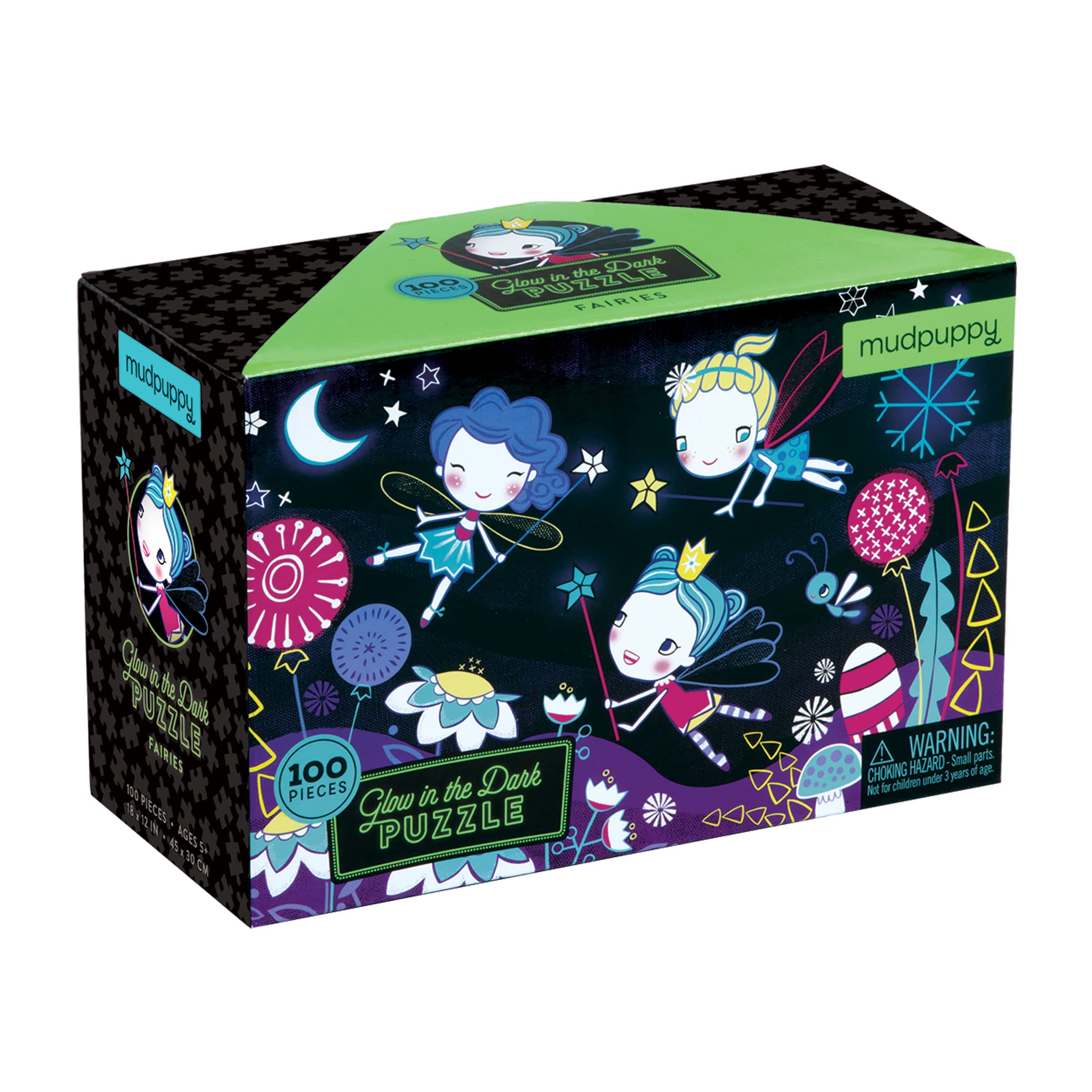 Mudpuppy Fairies Glow in The Dark Puzzle, 100