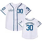 Kids Baseball Jersey The Sandlot Benny The Jet Rodriguez #30 Movie Stitched Baseball Shirt for Boys Girls