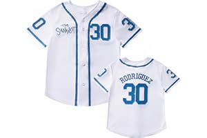 VIVIMENG Kids Baseball Jersey The Sandlot Benny The Jet Rodriguez #30 Movie Stitched Baseball Shirt for Boys Girls