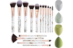 Makeup Brushes DUAIU 16Pcs Makeup Brush Set Professional Foundation Brush Blending Eyeshadow Concealer Brush Set with 4pcs Makeup Sponge