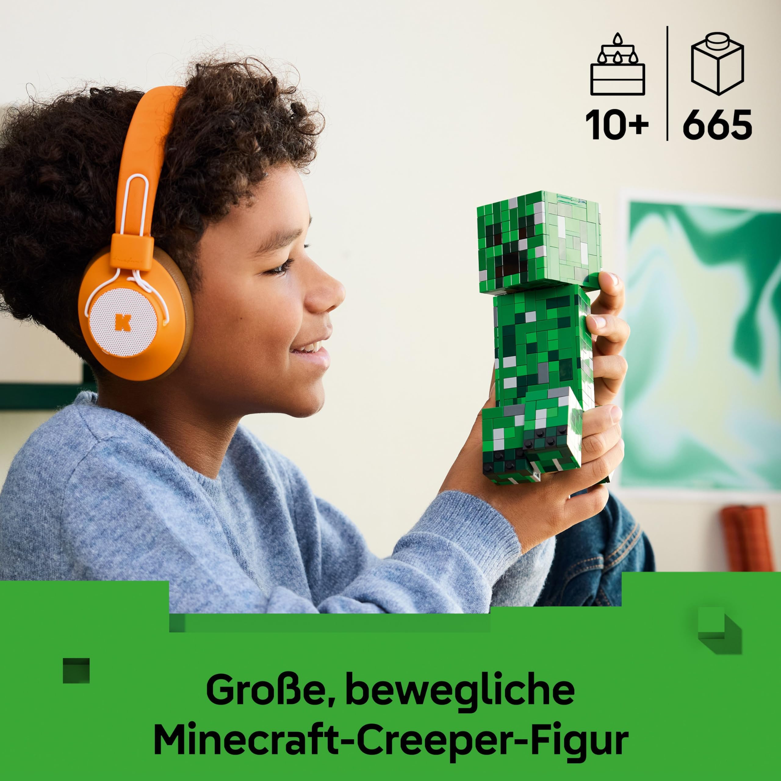 LEGO Minecraft Der Creeper - Gamer Spielzeug -Bewegliche Actionfigur - Interaktives Spielset mit TNT-Element - Kinder DIY Deko - Gaming Geschenk für Jungen, Mädchen & Teenager ab 10 Jahren - 21276 2