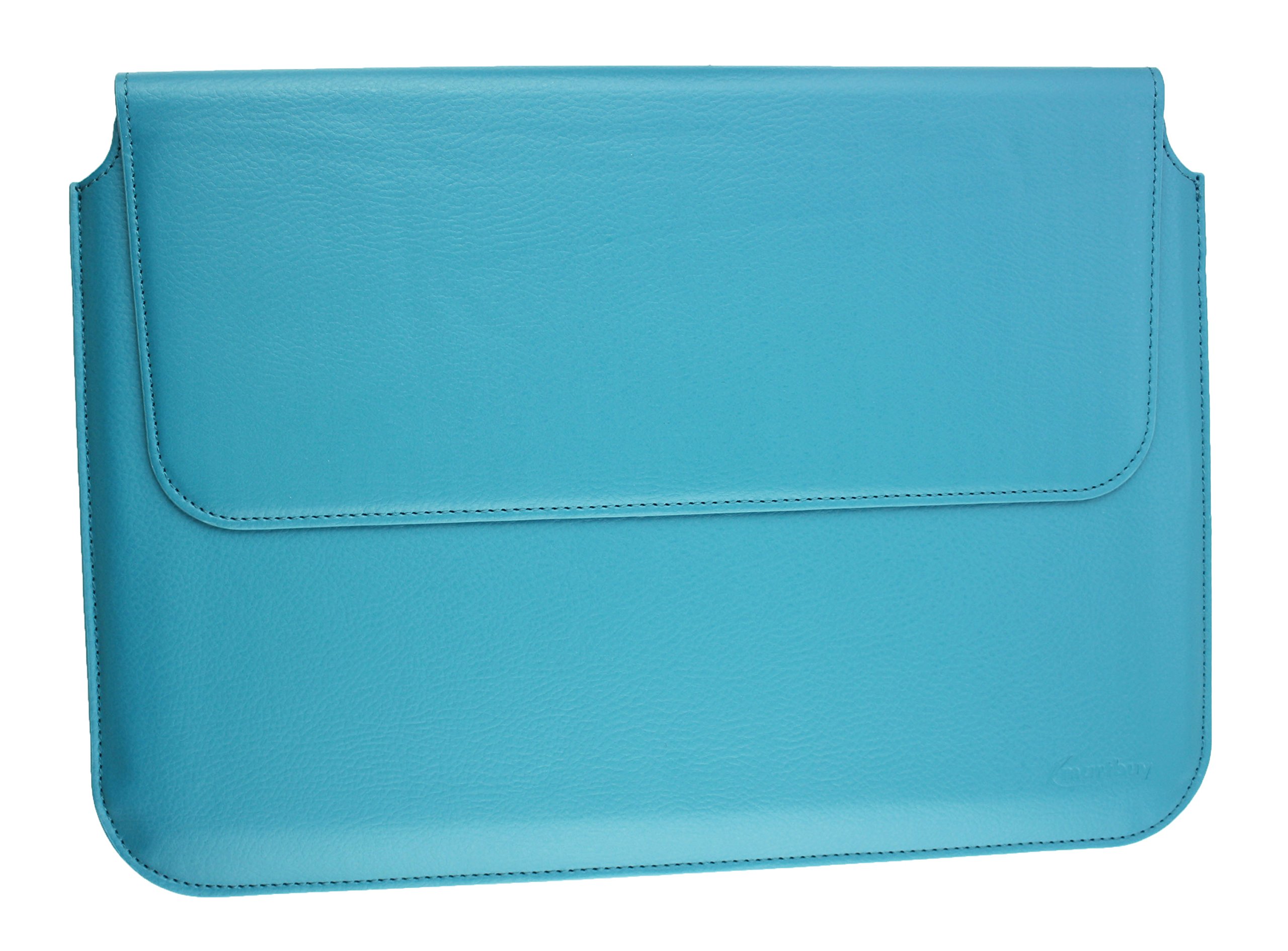 Emartbuy Turquoise 11.6-14 Inch Premium PU Leather Magnetic Folio Wallet Case Cover Sleeve Compatible with Laptops Listed Below