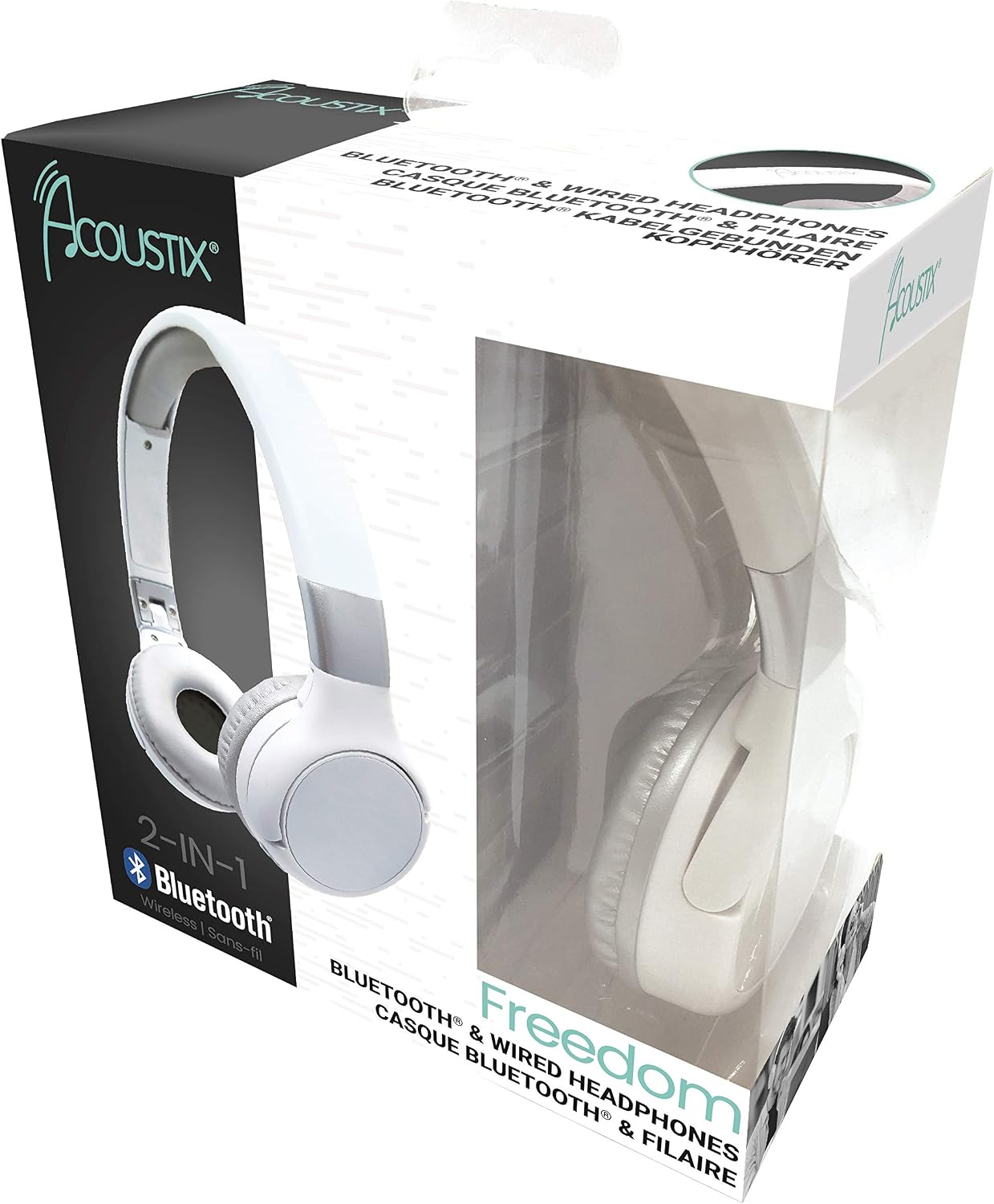 LEXIBOOK Acoustix - 2-in-1 Bluetooth & Wired Headset with microphone and control button, Long lasting rechargeable battery - HPBT010S - Image 3