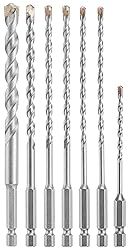 Bosch 7 pc. Hex Shank Hammer Drill Masonry Bit Set