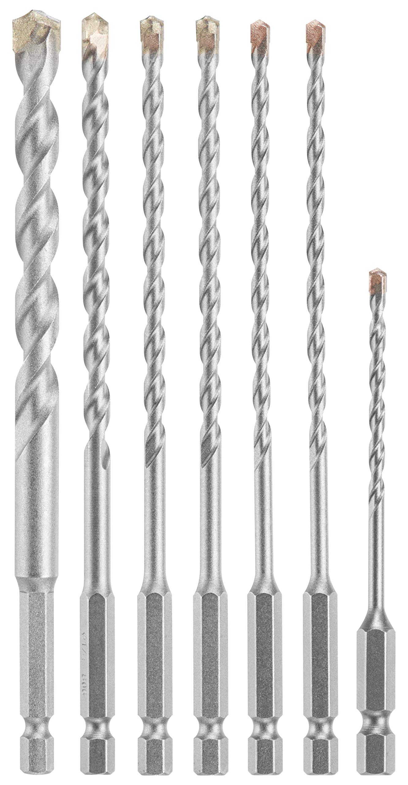 Bosch 7 pc. Hex Shank Hammer Drill Masonry Bit Set