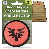 Blood Angels Space Marines Morale Patch, 3" Hook &amp; Loop | Fully washable | Won't fade or scratch off | Sci-fi gamer gift | Fits pack, cap, plate carrier | USA made