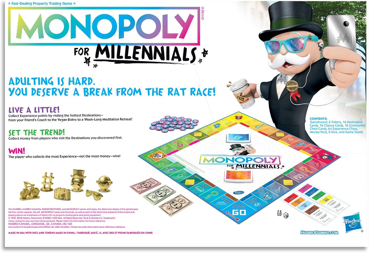 Monopoly for Millenials Board Game - for Children Ages 8+, Multicolor - Image 5