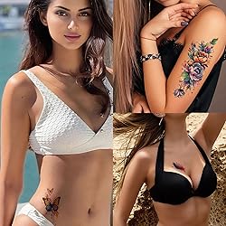 63 Sheets 3D Personalized Temporary Fake Tattoos