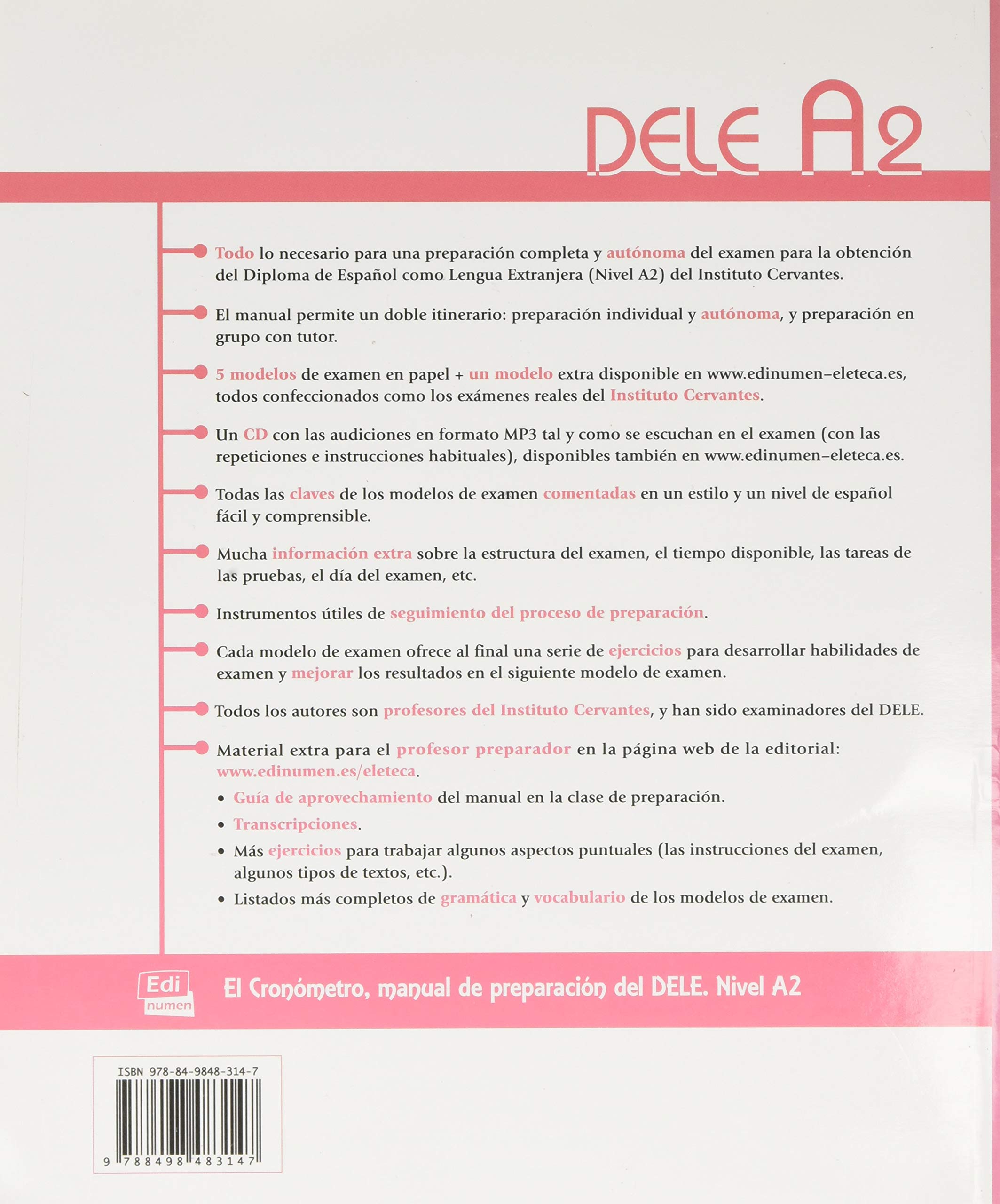 Amazon El Cronometro A2 Manual De Preparation Del Dele Team Edinumen Words Language