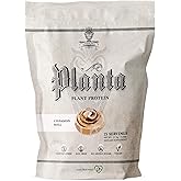 Ambrosia Planta - Plant-Based Protein Powder 20g | Dairy Free Vegan Protein Powder with BCAA Amino Acids | Keto-Friendly, No Added Sugar | 25 Servings | Cinnamon Roll