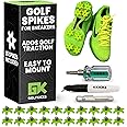 Golfkicks DIY Golf Cleats Kit Transform Sneakers into Golf Shoes Fun Gift Compatible with Flat Rubber Sole Shoes Includes 20 Golf Spikes and Mounting Tools