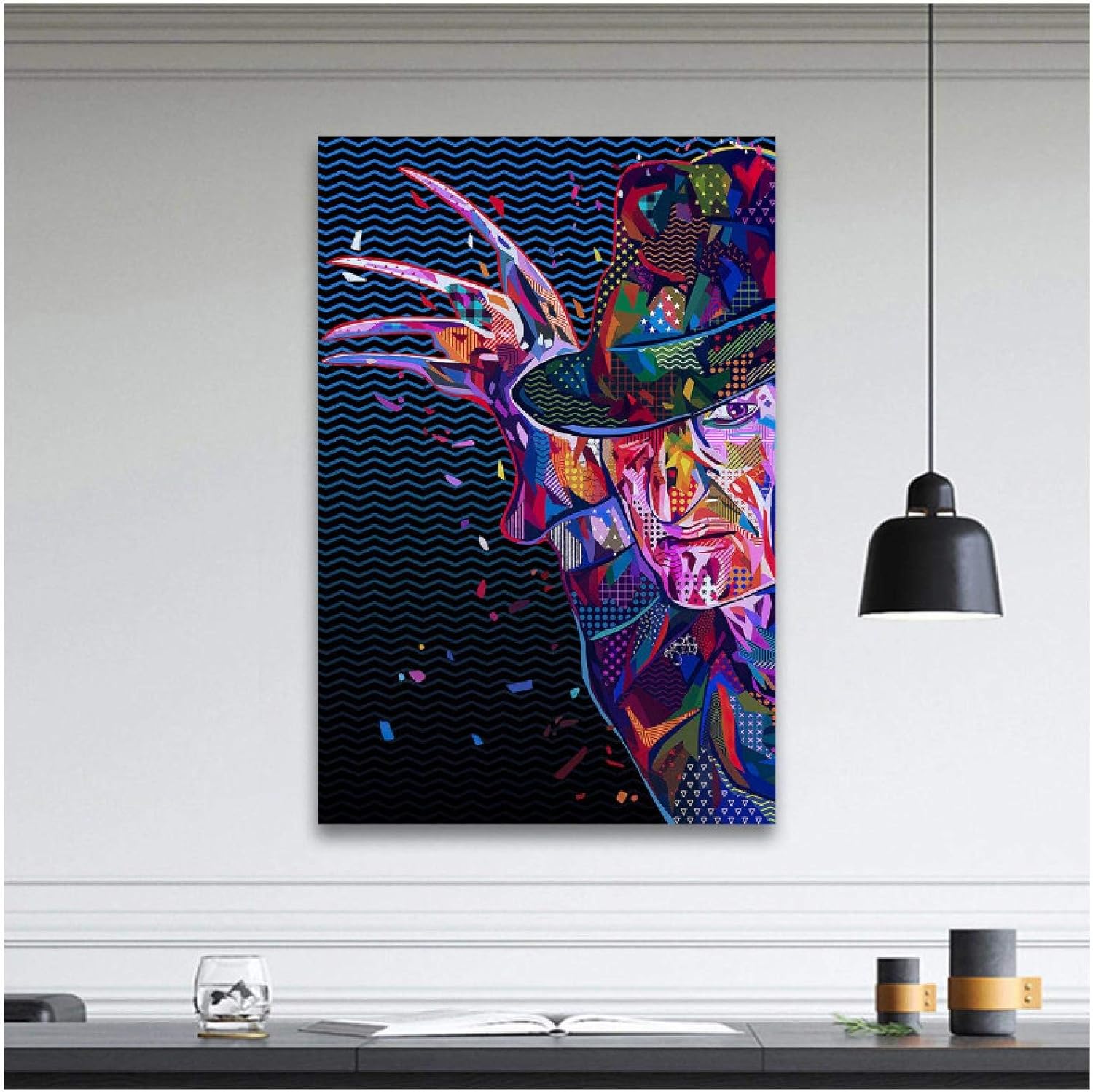 DOAQTE Pintura Moderna Sombrero Arte Figura Pintura Arte de la Pared