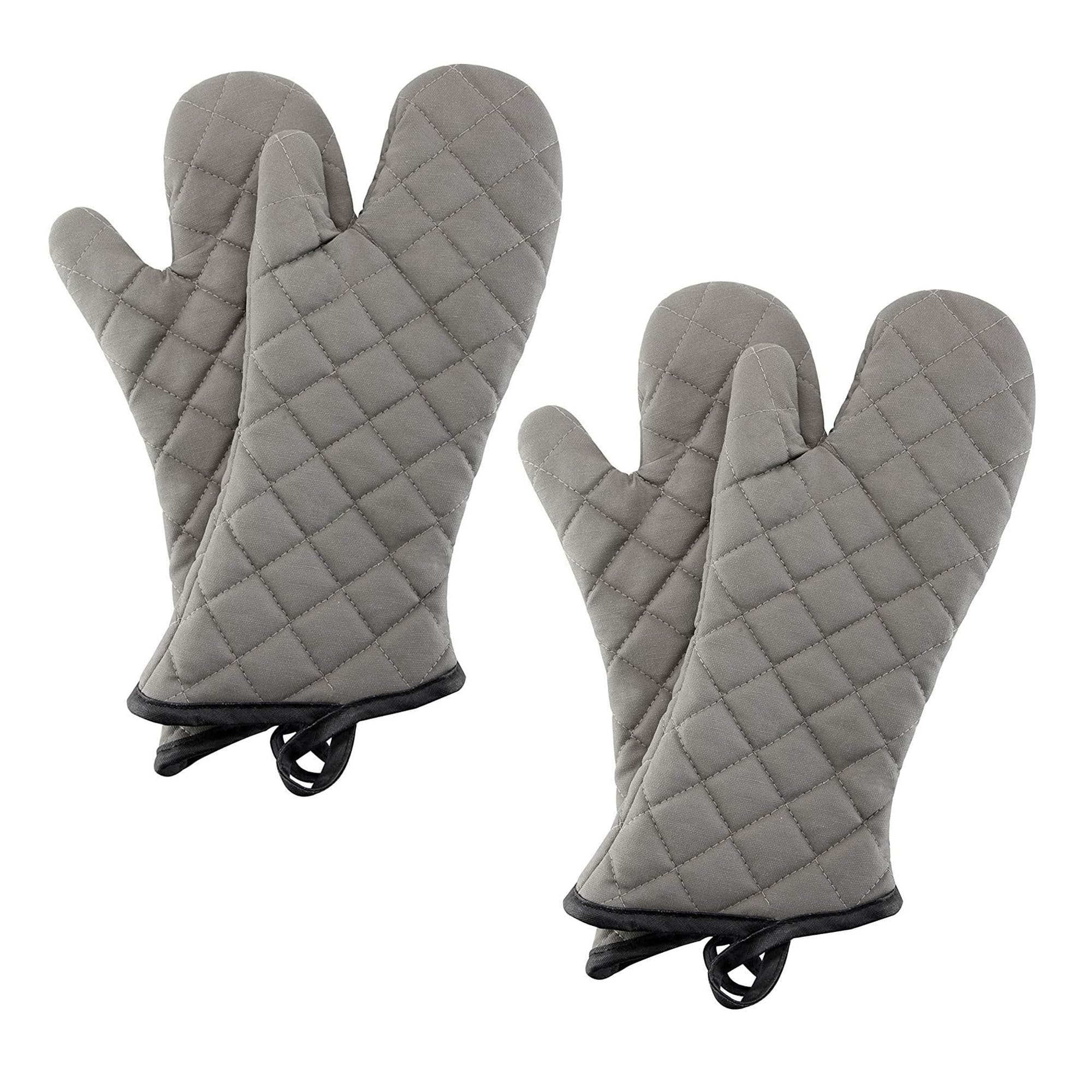 Photo 1 of ARCLIBER Oven Mitts 2 Pairs of Quilted Terry Cloth Cotton Lining,Extra Long Professional Heat Resistant Kitchen Oven Gloves,16 Inch,Gray