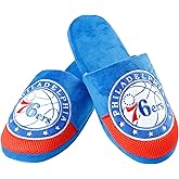 FOCO Men's NBA Team Logo Staycation Plush House Shoes Slide Slippers
