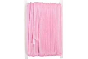 YELARXI Maxi Piping Bias Tape, 20 Yards Piping Trim with Cord Satin Binding Lip Cord Trim Fit for Sewing Garment Webbing Trimming Crafts Decorating - (Pink)