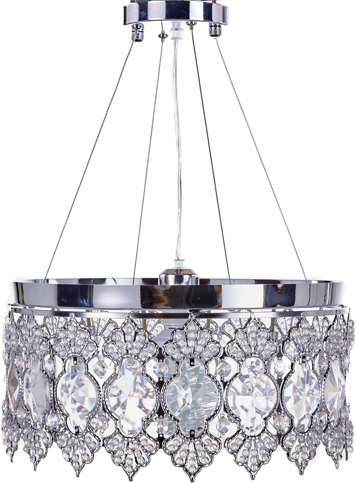 MonaLisa Gallery Chrome Crystal Chandeliers Flush Mount Ceilling Pendant Light Fixture Modern Lighting SML-165 W15xH10