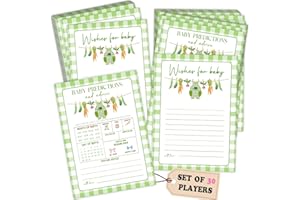 Locally Grown Baby Shower Games Cards, Baby Predictions and Advice Cards for New Parents Babyshower Activity, Gender Reveal P