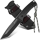 Dragon Creek Fixed Blade Knife - Full Tang Handle Black