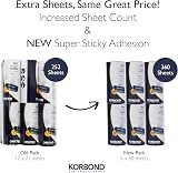 KORBOND Lint Roller Refills 6 Pack 360 Sheets Pet Hair Remover Clothes view 2