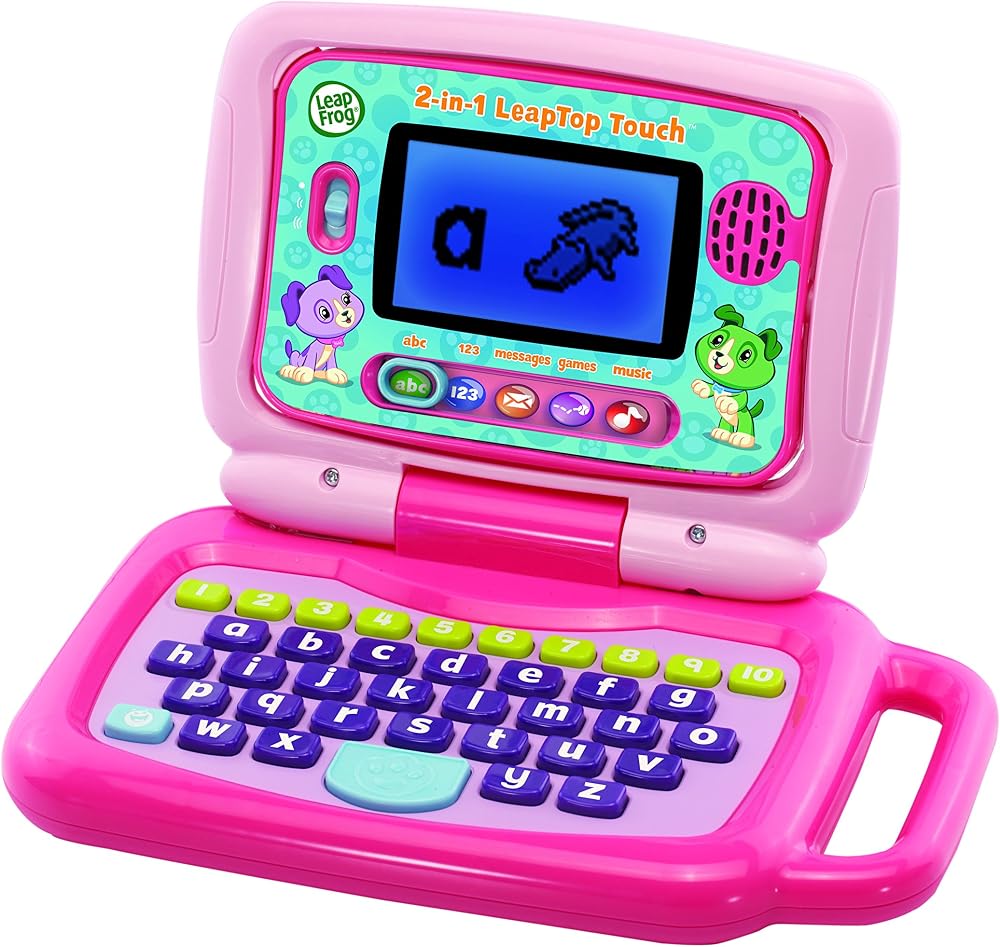 LeapFrog LeapTop Touch Laptop Pink 2 in 1 Learning Toy with 10 Modes