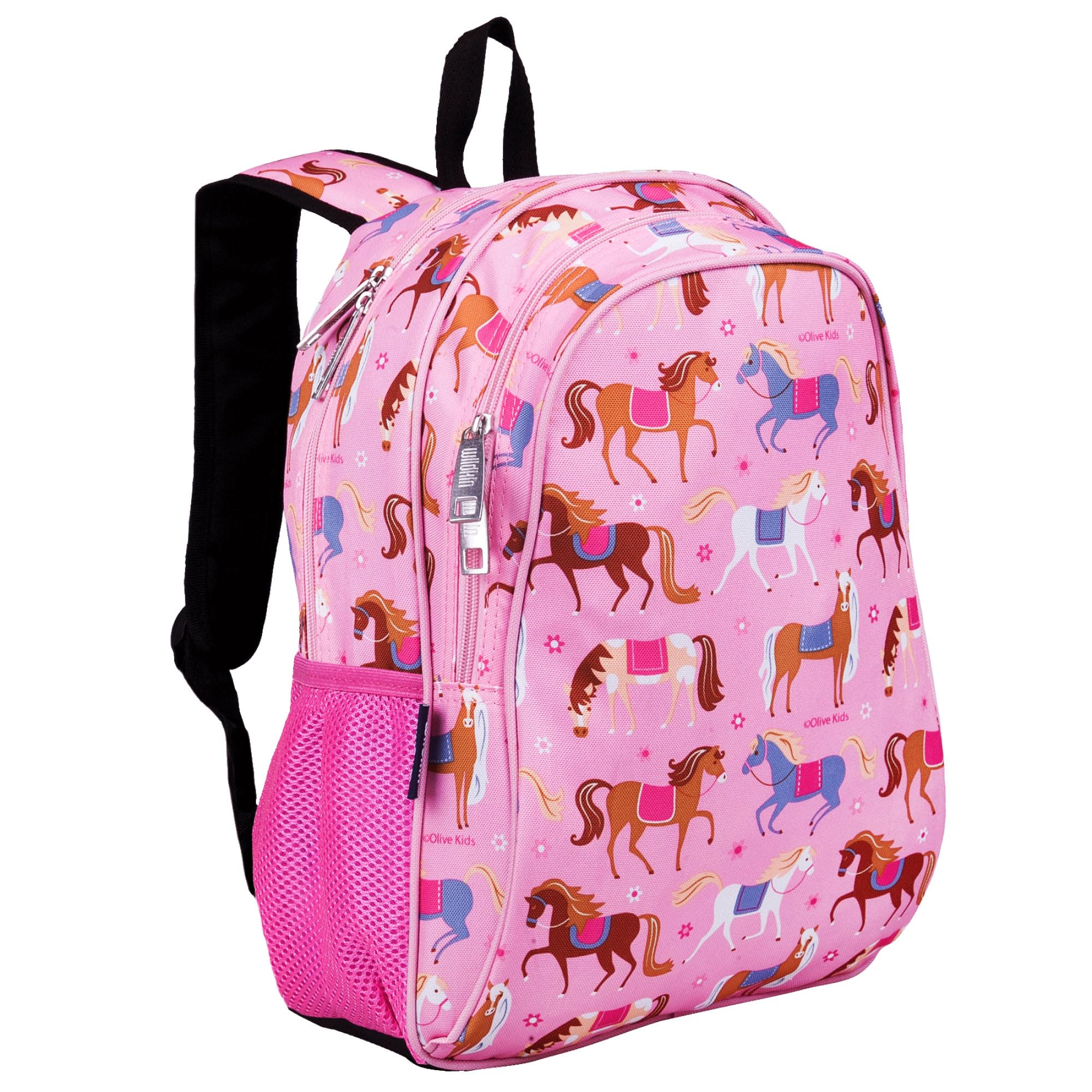 Children's Wildkin Backpack with Side Pocket - Pink Ponies