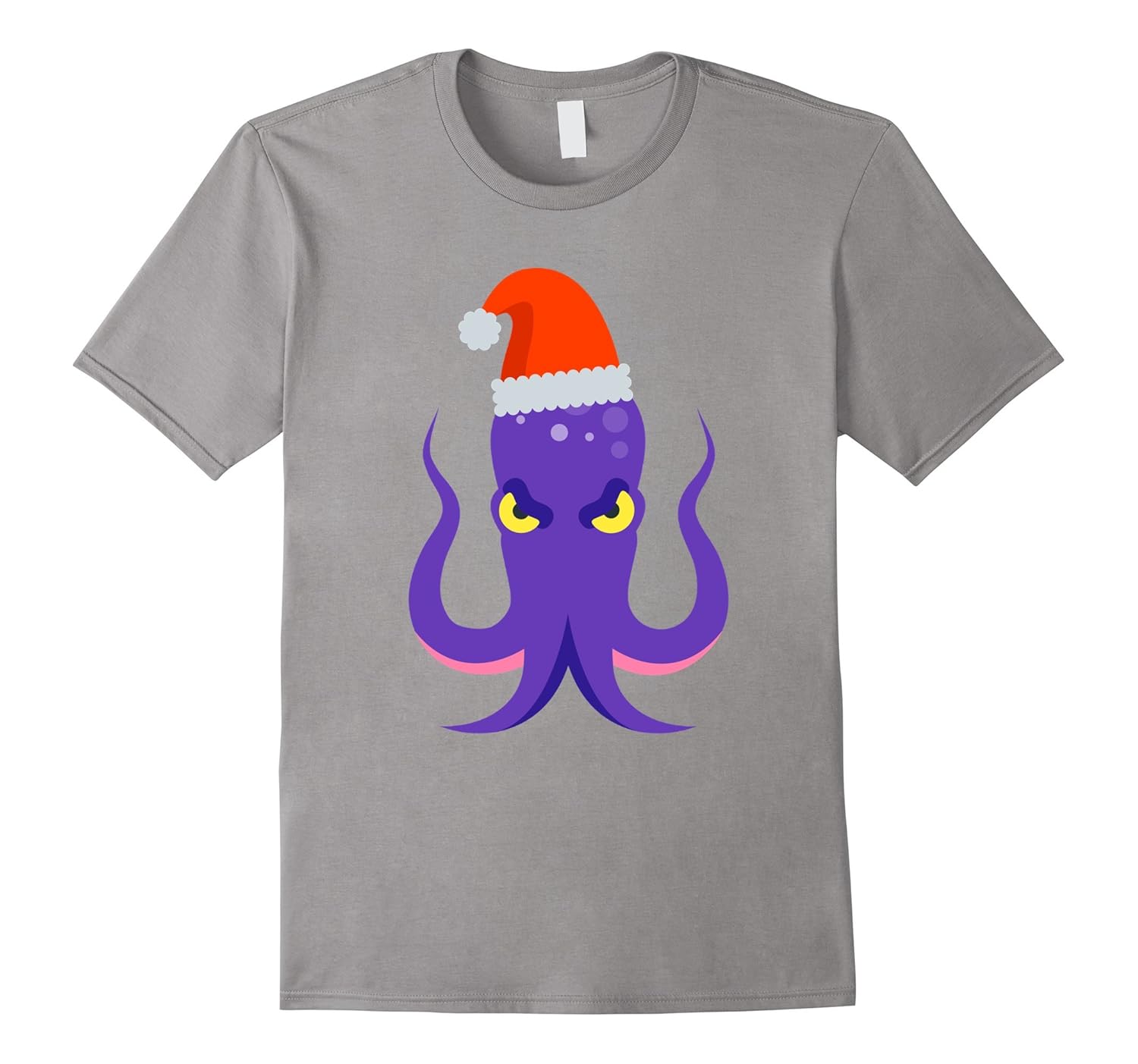 Christmas Octopus with Santa Hat Cute T-Shirt-ANZ