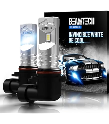 BEAMTECH H11 LED Bulbs - 300% Brighter Fanless Fog Lights, Pack Of 2