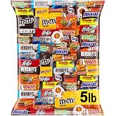Chocolate Candy Variety Pack 5 lb - Individually Wrapped Fun Size Candy | Milk &amp; Dark Chocolate Assortment, Mini Bars, Bulk Candy Mix for Goodie Bags, Office Snacks, Party Favors, Halloween Candy