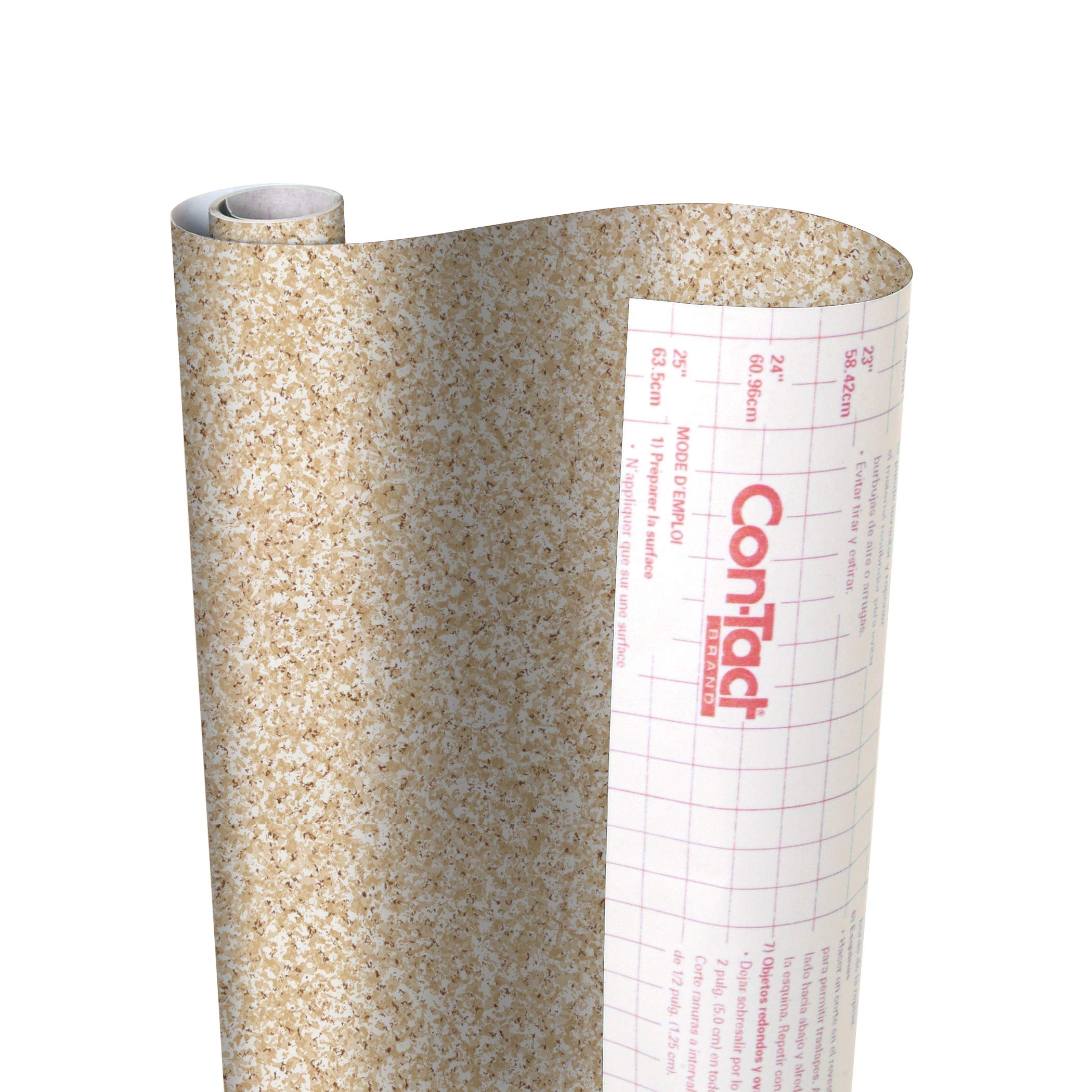 Con-Tact Brand Creative Covering, Self-Adhesive Shelf Liner, Multi-Purpose Vinyl Roll, Easy to Use and Apply, 18'' x 50', Beige Granite Image Con-Tact Brand Creative Covering, Self-Adhesive Shelf Liner, Multi-Purpose Vinyl Roll, Easy to Use and Apply, 18'' x 50', Beige Granite Image