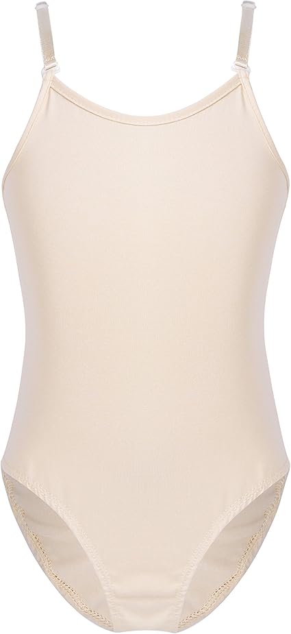 TiaoBug Ballettanzug Mit Pailletten Für Mädchen - Ärmelloser Tanzbody Für Ballett Und Gymnastik