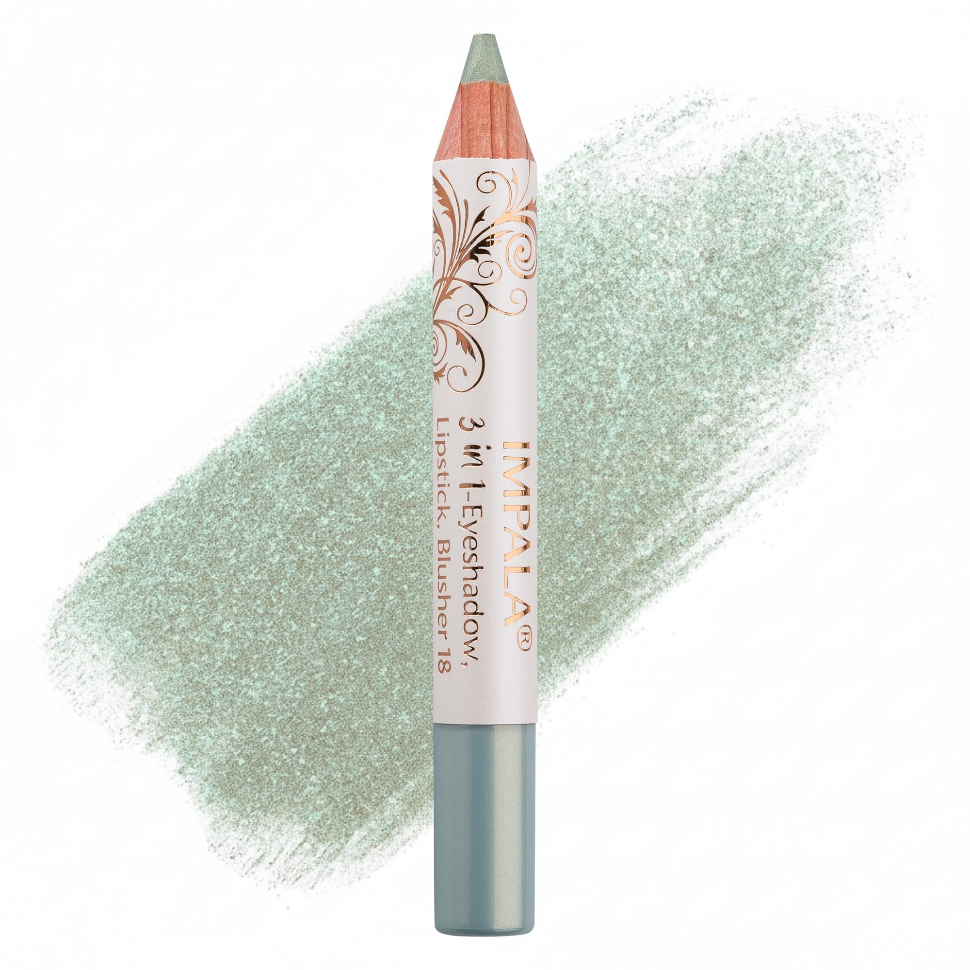 IMPALA | 3-in-1 Jumbo Pencil, Color 18 Chameleon Green | Eyeshadow, Lipstick, and Blush | Perfect Blending | Soft and Long-Lasting Texture | Intense Colors | Easy to Apply โ image 1