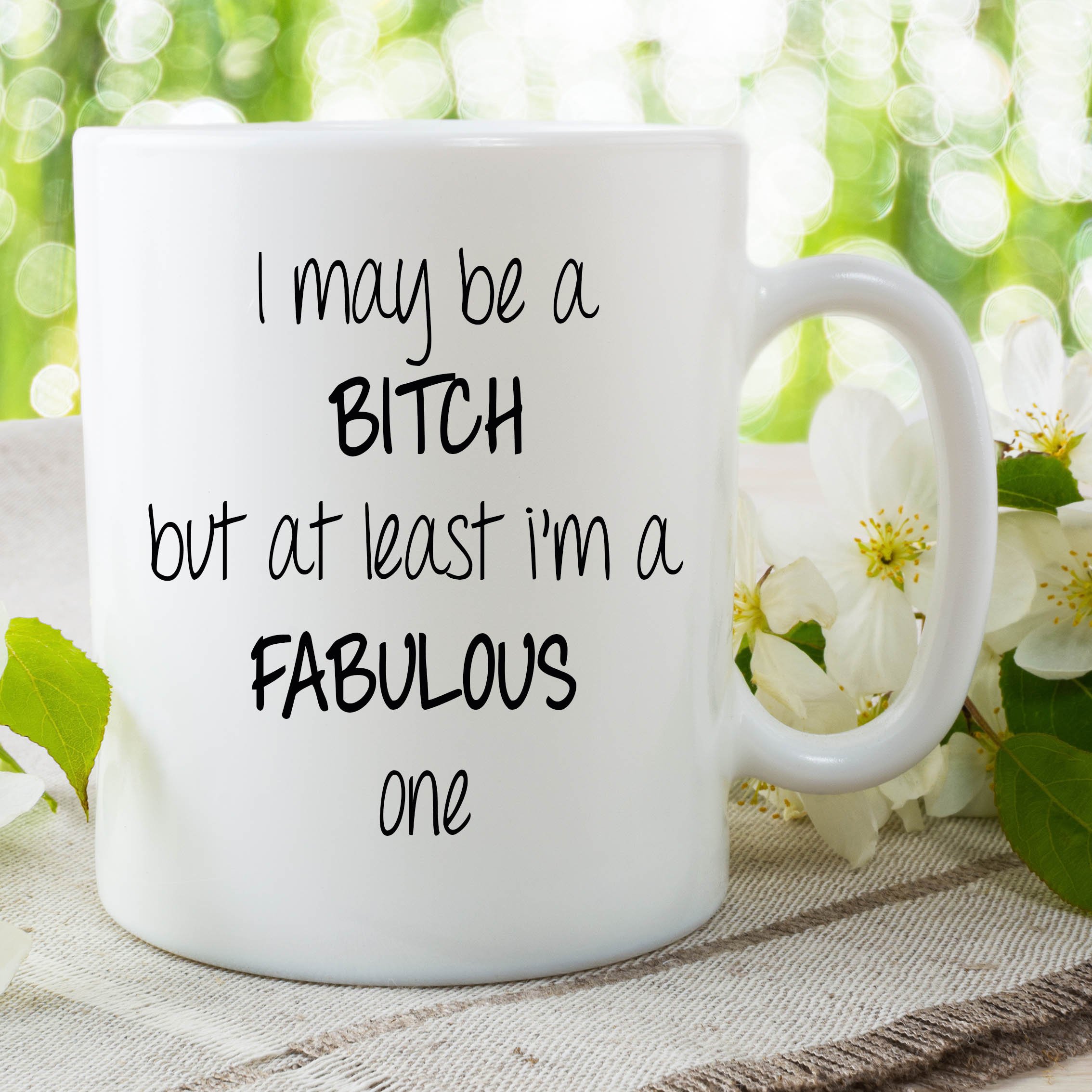 Funny Novelty Bitch Mug Fabulous Adult Humour Offensive Joke Cups WSDMUG676