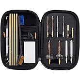 BOOSTEADY Gun Cleaning Kit .22 Cleaning kit with Bore Chamber Brushes Cleaning Kit, Brass Cleaning Rod in Zippered Organizer 