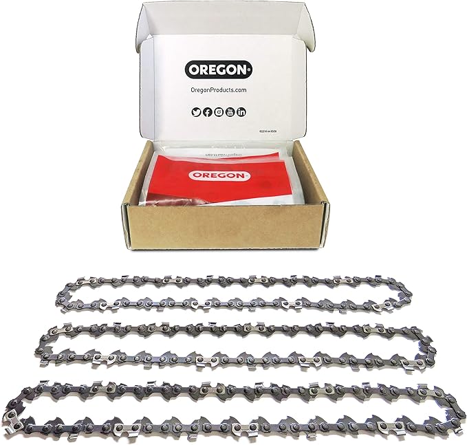 OREGON 3 x Saw Chains, 3/8 Inch Pitch, .050 Inch Gauge, 56 Drive Links