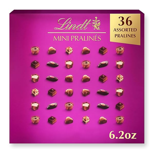 LINDT MINI PRALINES, ASSORTED CHOCOLATE CANDY PRALINES WITH...