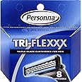 Tri-flexxx Cartridges - For all Gillette Sensor and Personna Tri-flexxx Razors - 8 Ea