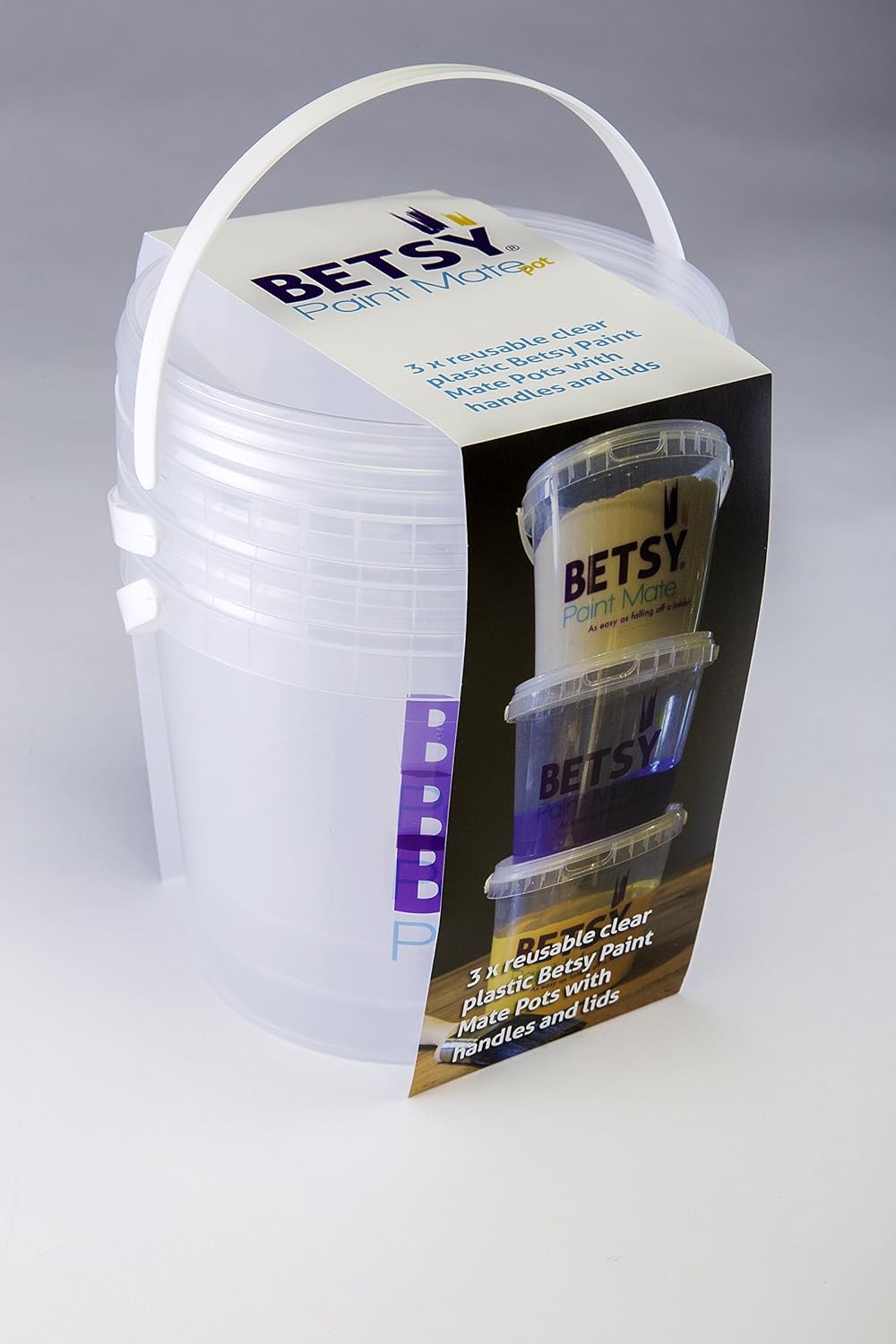 1 litre paint kettle with lids/PACK OF 3 Betsy Group buckets, Mixing