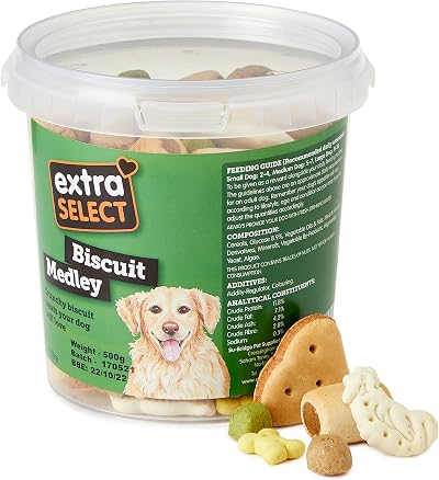 Extra Select Biscuit Medley Dog Treats 450 g Bucket ~180 Biscuits