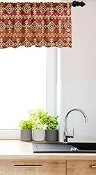 Ambesonne Mexican Window Valance, Aztec Culture