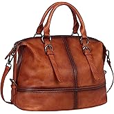 HESHE Women's Designer Leather Purses Tote Bag for Work Top Handle Handbag Shoulder Bag Large Capacity Cross Body Bag